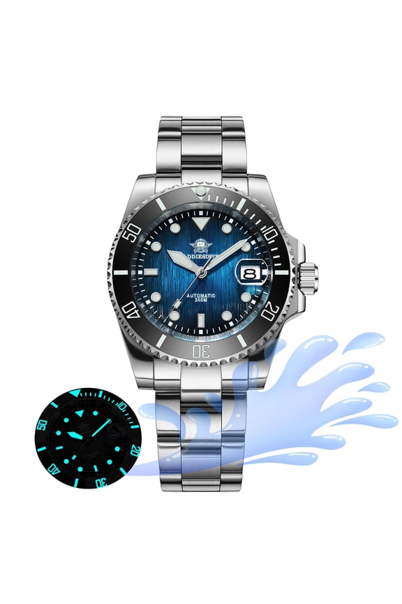 Men's Automatic Dive Watch with Japanese Movement, 200M Water Resistance, Sapphire Crystal & Ceramic Bezel