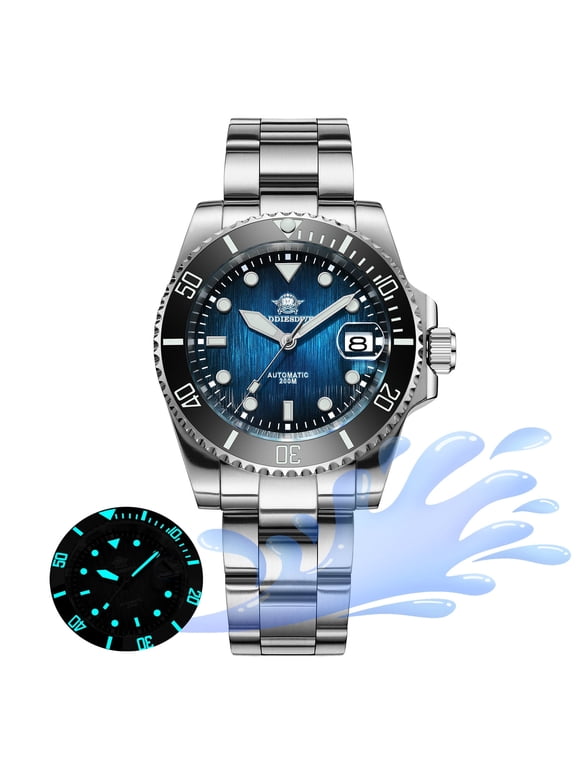 Men's Automatic Dive Watch with Japanese Movement, 200M Water Resistance, Synthetic Sapphire Crystal & Ceramic Bezel