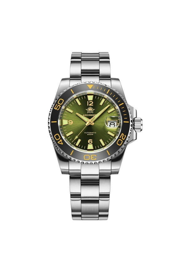Men's Automatic Diver Watch 200M Waterproof, Japanese Mechanical Movement, Sapphire Crystal & Ceramic Bezel, Super-LumiNova BGW9/C3, Stainless Steel Dive Watch