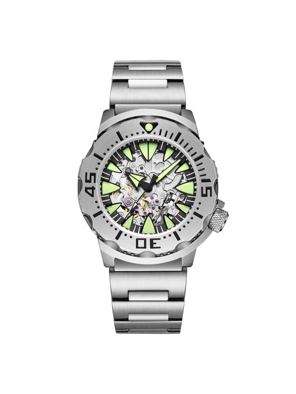 Men's Automatic Diver Watch 200M Waterproof, Luxury Stainless Steel Dive Watch for Men with NH36 Movement, Sapphire Crystal Glass, Super Luminous Analog Watch
