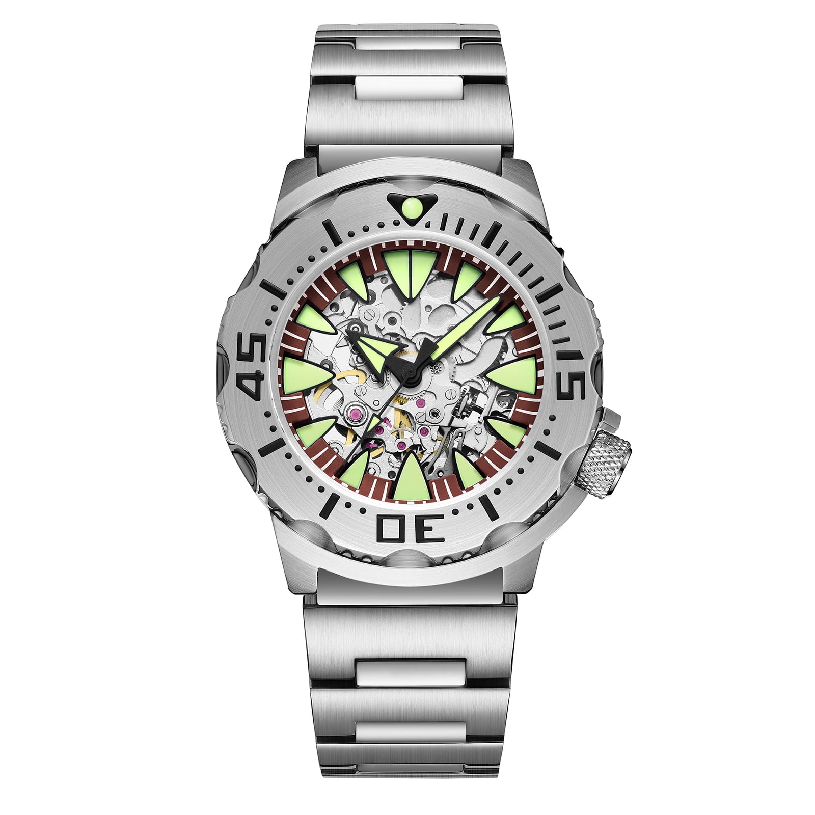 ADDIESDIVE Automatic Watches for Men Skeleton Mechanical Dive Watch 200M Waterproof with NH36 Movement, Sapphire Crystal Glass, Super Luminous Luxury Analog Mens Wristwatch