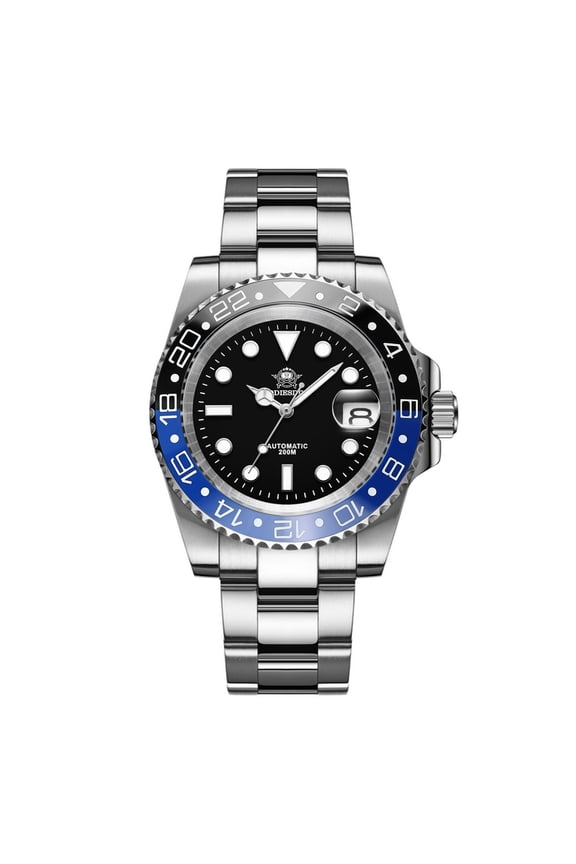 Men's Automatic Diver Watch, Japanese 8215 Movement, 200M Waterproof, Sapphire Crystal with Blue AR, BGW9 Luminous Dial & Bezel, Gift for Dad Father's Day Graduation