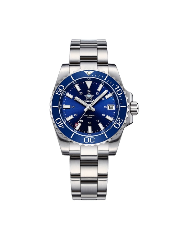 Men's Automatic Diver Watch, Japanese Movement, 200M Waterproof Sapphire Luminous Luxury Watches with Unidirectional Ceramic Bezel