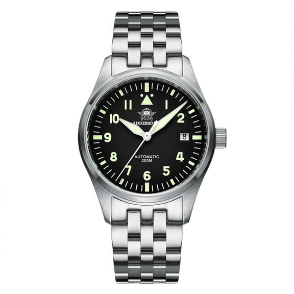 ADDIESDIVE Men's Automatic Diver Watch with Sapphire Crystal, 200m Water Resistance, Super Luminous, 316L Stainless Steel Analog Watches