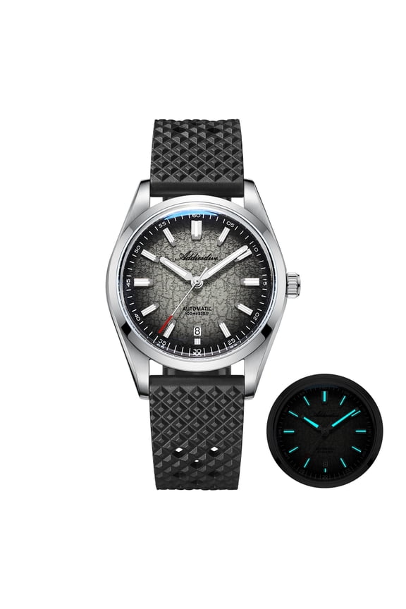 Men's Automatic Mechanical Watch - 39mm Japanese Movement, 100M Water Resistant Dive Watch with Date, Super Luminous BGW9 Blue, Fluoroelastomer Strap AD2531