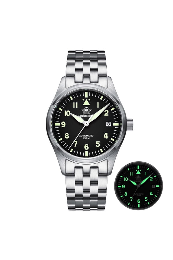 Men's Automatic Watch, 200M Waterproof Diver-Style Mechanical Watch with Sapphire Crystal, Japanese Movement, 39mm Retro Analog Watch for Men, AD2519