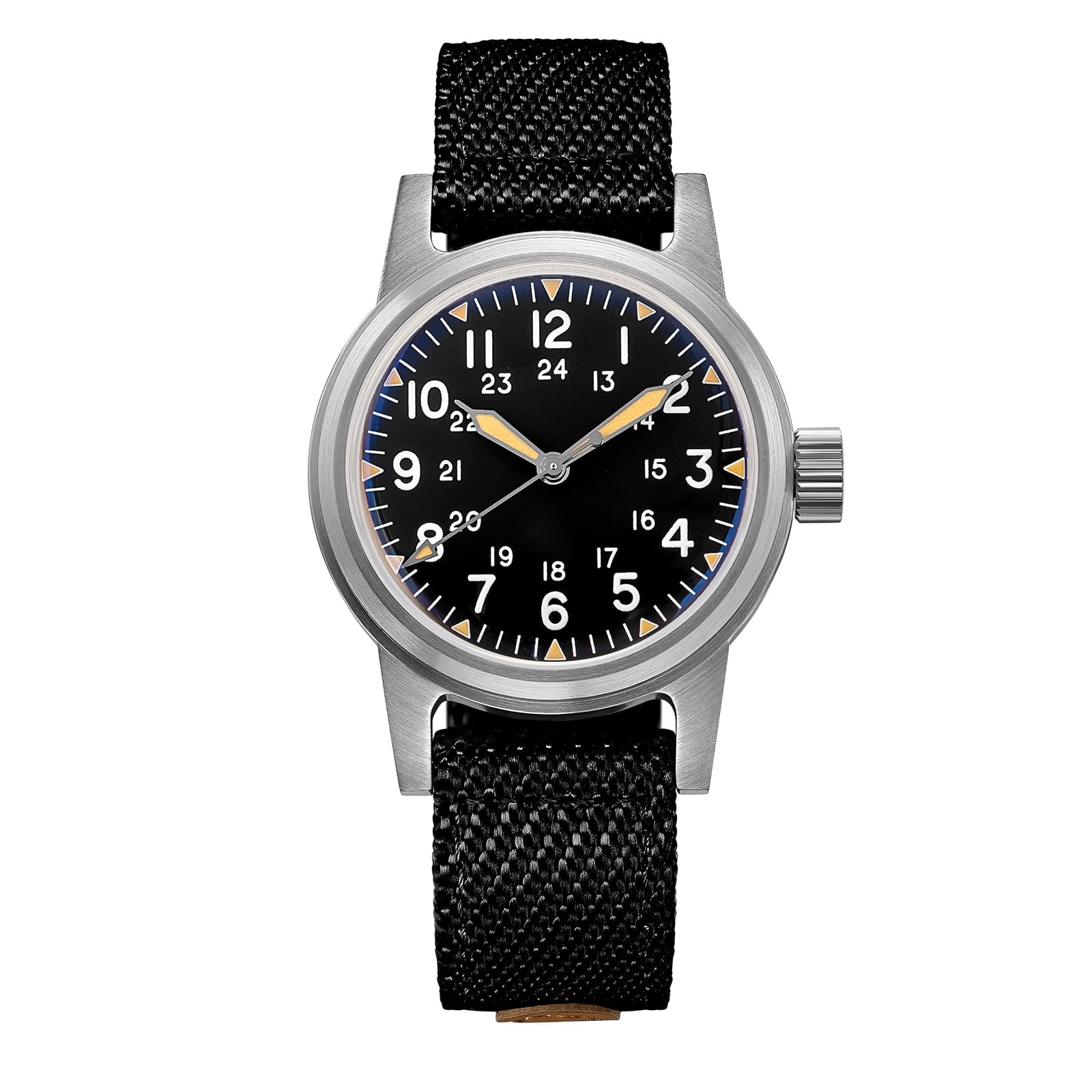 ADDIESDIVE Men's Automatic Watch 200M Waterproof Japanese Movement 36mm Small Case Military Vintage Stainless Steel Nylon Strap Luminous Analog Wrist Watch for Men