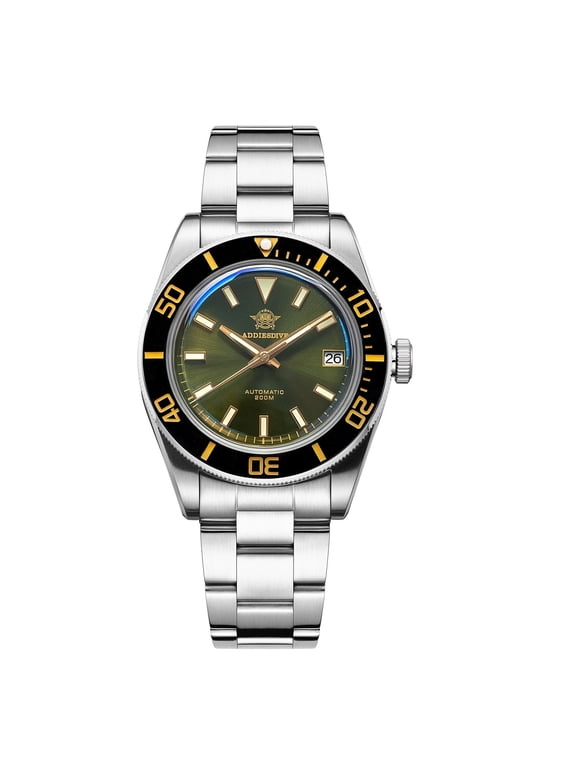 Men's Automatic Watch NH35 Movement, Dive Watches with Ceramic Bezel, Sapphire Crystal, Luminous Analog Date, 200m Waterproof Stainless Steel Wristwatch for Business Casual