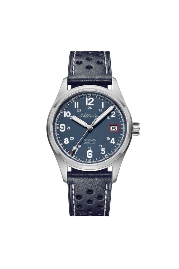 Men's Automatic Watch NH35A Movement Dive Watch 200M Waterproof Sapphire Crystal Luminous Analog Wristwatch for Men Leather Band