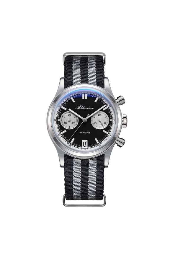 Men's Chronograph Watch with Japanese VK64 Movement, 38mm Diver Analog Watch, 100m Swimproof & Super Luminous
