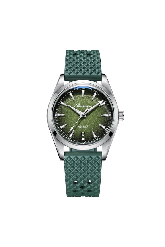 Men's Dive Watch 100m Waterproof, Japanese Automatic Movement, Luminous Analog Dial, 316L Stainless Steel Watch, Fluoroelastomer Strap