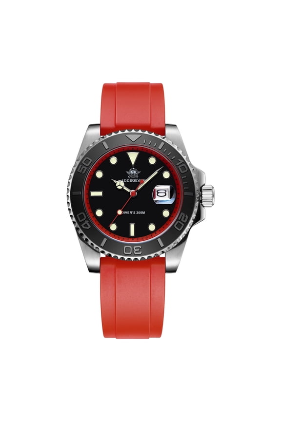 Men's Dive Watch - 200M Water Resistant, Japanese Quartz Movement, Ceramic Bezel & Super Luminous Quartz Watches for Men