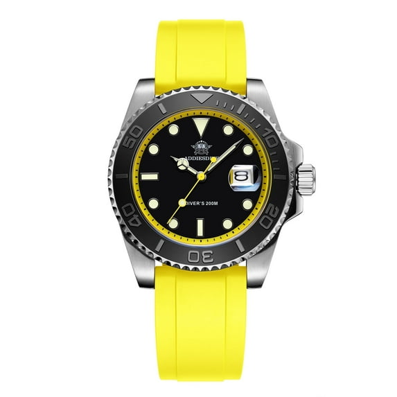 ADDIESDIVE Watches for Men, 200M Water Resistant Dive Watch, Men's Quartz Watch Japanese Movement, Ceramic Bezel & Super Luminous Quartz Watches for Men