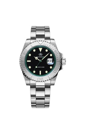 Men’s Dive Watch 200m Waterproof - Japanese Quartz Movement, Stainless Steel with Ceramic Bezel & Super Luminous BGW9 Dive Watch for Men