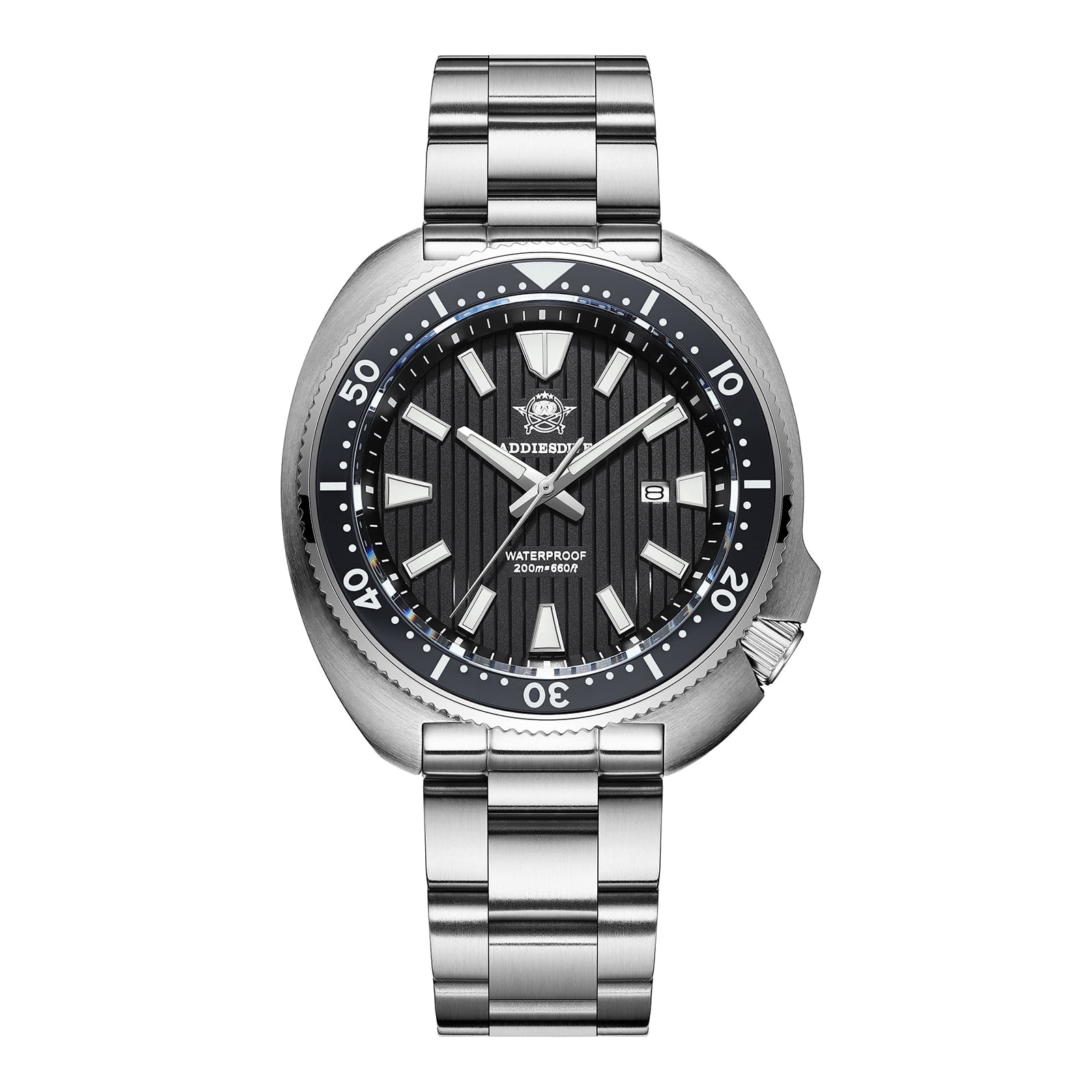ADDIESDIVE Men’s Diver Watch 200M Waterproof, Japanese Movement Quartz Watch, Sapphire Crystal, Ceramic Bezel & Stainless Steel Watches for Men