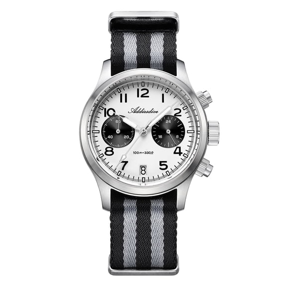 ADDIESDIVE Men's Chronograph Watch with Japanese VK64 Movement, Sapphire Crystal, BGW9 Luminous, Dive 100m Water Resistant Sport Watch