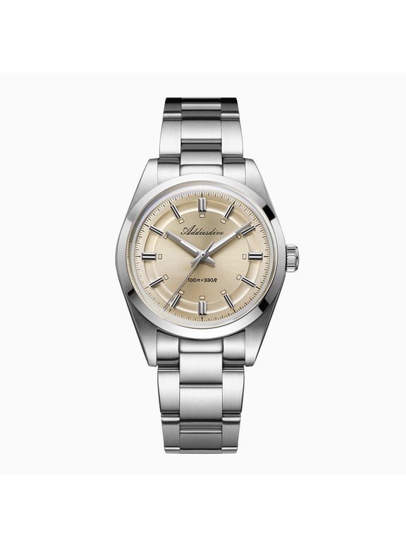 Men's Luxury Dive Watch - Japanese VH31 Quartz Movement, 316L Stainless Steel, 100m Waterproof, BGW9 Blue Luminous Champagne Gold Dial, 36mm Unisex Design