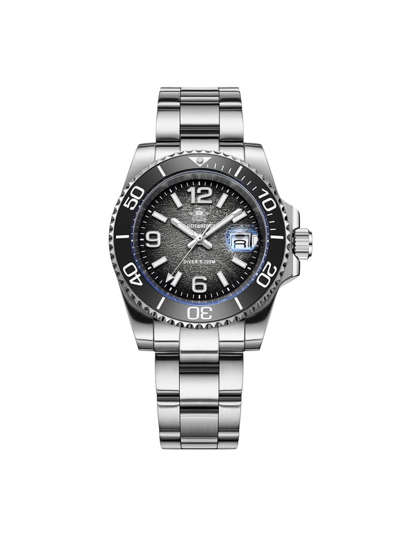 Men's Military Dive Watch -Japanese Quartz, 200m Waterproof, Luxury Quartz Watch Luminous 316L Steel Unidirectional Bezel Analog Watches for Men