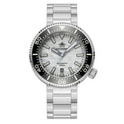 ADDIESDIVE Mens Professional 1000m Waterproof Automatic Dive Watch, NH35 Movement, Sapphire Crystal, Ceramic Bezel - White