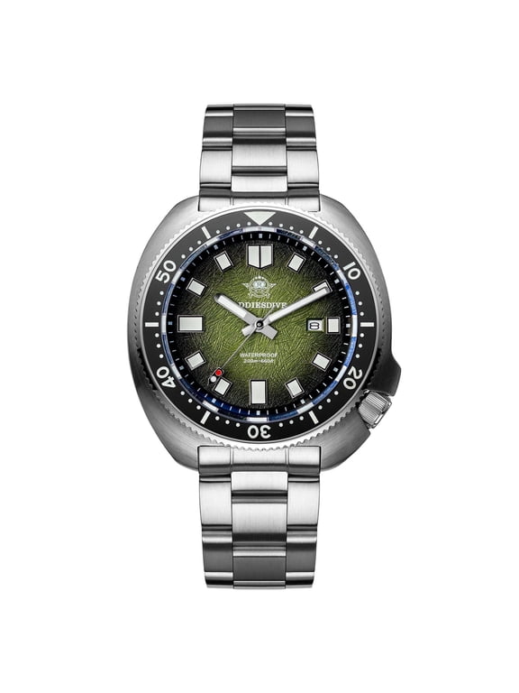 Men's Watch, 200M Waterproof Professional Quartz Dive Watch, Japanese Movement, Synthetic Sapphire Crystal, Ceramic Bezel, Blue Luminous, Stainless Steel
