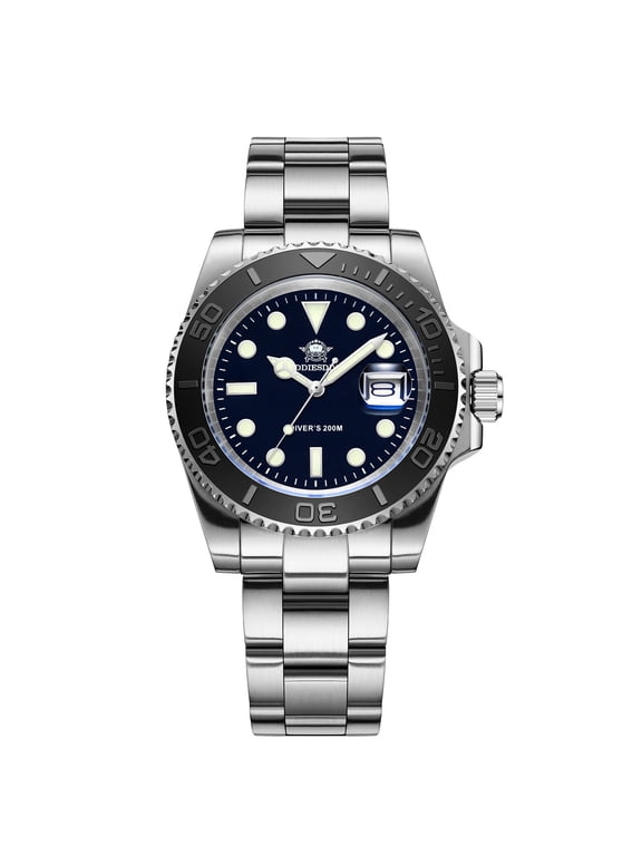 Men's Dive Watch 41mm, Japanese Quartz Movement, 200M Water Resistant, Stainless Steel Wrist Watch, Gift for Men