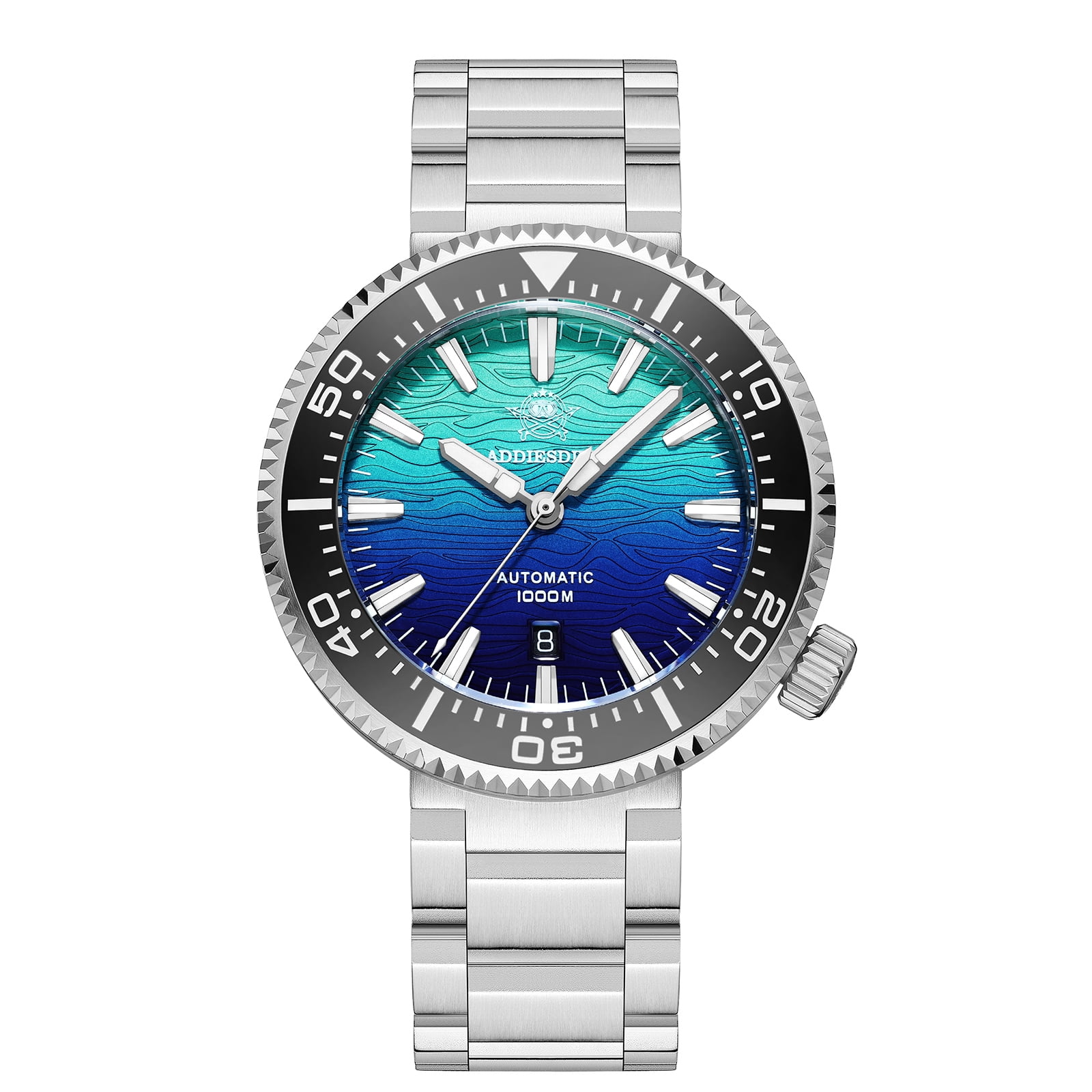 ADDIESDIVE Men's Professional Diver Watch 1000m Water Resistant, Japanese Automatic Movement, Ceramic Bezel, Sapphire Crystal, Luminous, Stainless Steel Analog Mechanical Watch