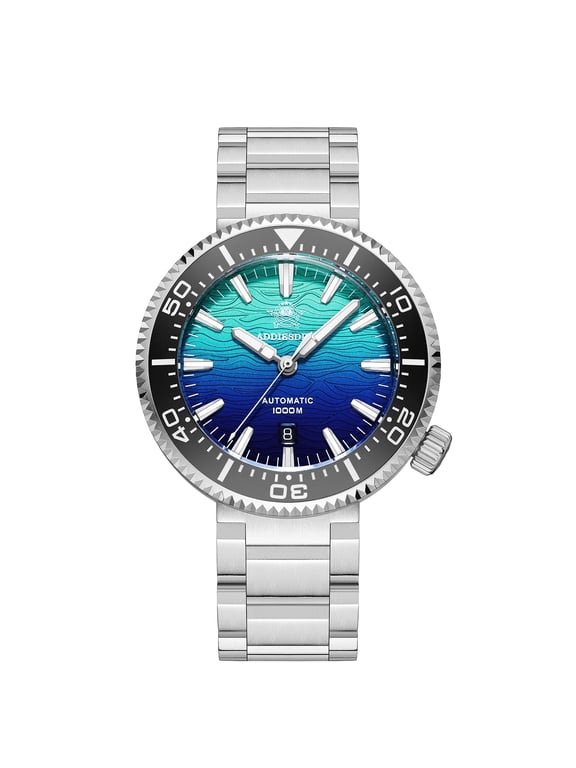 Men's Professional Diver Watch 1000m Water Resistant, Japanese Automatic Movement, Ceramic Bezel, Sapphire Crystal, Luminous, Stainless Steel Analog Mechanical Watch