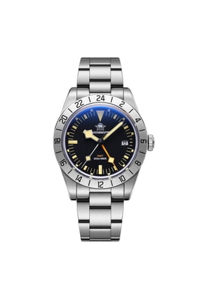 Men's Professional Diver Watch 200M Waterproof - Swiss Quartz GMT Dual Time Military Watch with Luminous Markers & Screw Down Crown Men watch