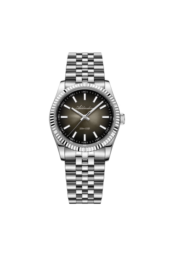 Men's Quartz Watch, Analog Men's Watch with Sapphire Crystal, 100M Waterproof, Sweep Second Hand, Stainless Steel, Super Luminous