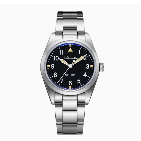 ADDIESDIVE Men's Titanium Diver Watch 100M Water Resistant, Japanese Quarzt Movement, Scratch-Resistant Luminous Dial Watch for Swimming & Daily Wear