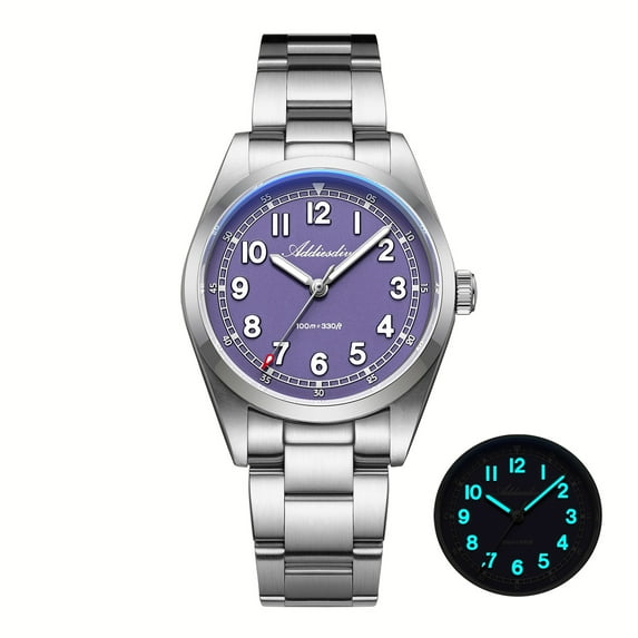 ADDIESDIVE Men's Watch 100m Dive Watch with Japanese Quartz Movement, Sapphire Crystal, 316L Stainless Steel & BGW9 Analog Watches for Men