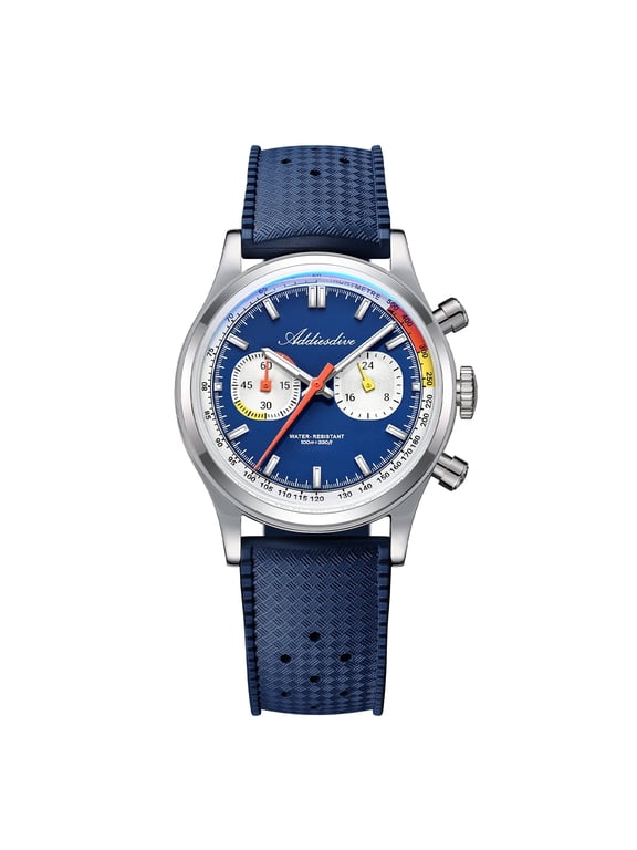 Men's Watch AD2549 OS21 Quartz Chronograph 100m Dive Watch K1 Mineral Bubble Glass AR Blue Coating BGW9 Luminous Markers & Hands