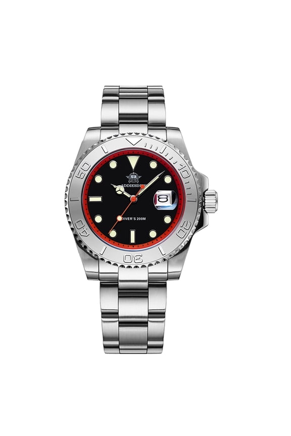 Men's Watch Analog Quartz Watch, 200M Waterproof Dive Watch with Ceramic Bezel & Japanese Movement, Stainless Steel Men's Watch, Luminous Analog Watch