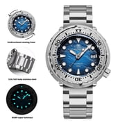 ADDIESDIVE Mens Automatic Dive Watch 300m Waterproof NH35 Movement Sapphire Crystal Luminous Stainless Steel Wrist Watch