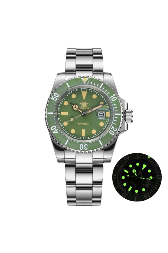 Men's Watch Dive Watch with Ceramic Bezel, Japanese Quartz Movement,, 200m Waterproof, Super Luminous,316L Stainless Steel, 41mm