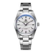 ADDIESDIVE Mens Watch, Japanese Quartz Movement, 100m Water Resistant Dive Watch with 316L Stainless Steel, White Dial, AD2030