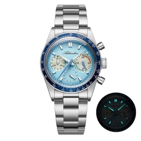 ADDIESDIVE Men's Watch, Racing Chronograph Dive Watch 100m Waterproof, Japanese Quartz Movement, Stainless Steel Analog Sport Watch for Men