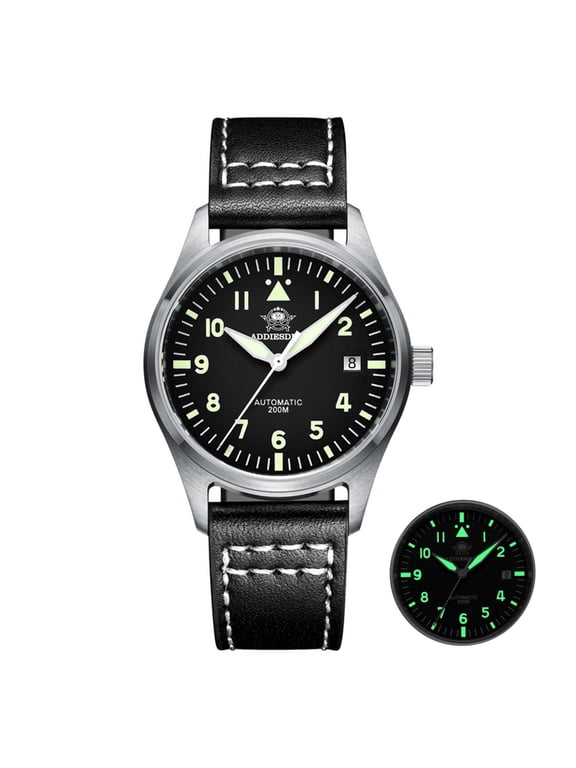 Mens Automatic Watch - 39mm Retro Style, 200M Water Resistant Mechanical Watch with Sapphire Glass & Japanese Movement, Analog Watch for Men, Daily Wear or Gift, AD2519