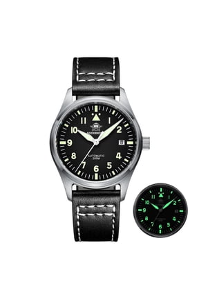 Men's Automatic Watch 200m Waterproof Sapphire Crystal, Japanese Movement Vintage Dive Watch for Men, 39mm Stainless Steel Analog Date Wristwatch