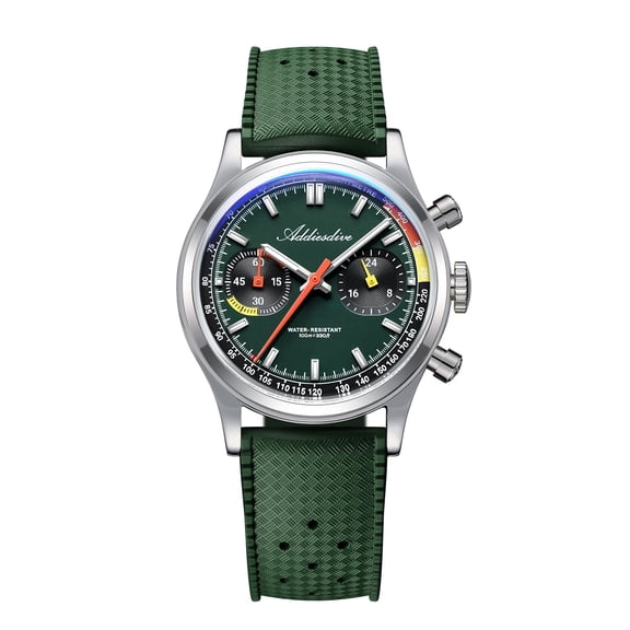 ADDIESDIVE Mens Watch Luxury Chronograph Quartz Dive Watch with Japanese VK64 Movement, 316L Stainless Steel Industrial Vintage Analog Watch, 100M Waterproof with Panda Dial