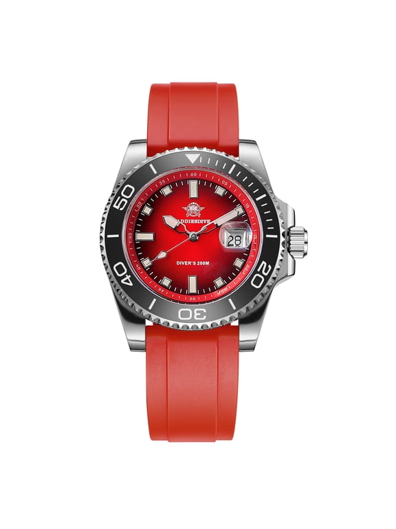 Professional Dive Watch - Japanese Quartz Movement, 200M Waterproof Quartz Watch with Ceramic Rotating Bezel & Super Luminous