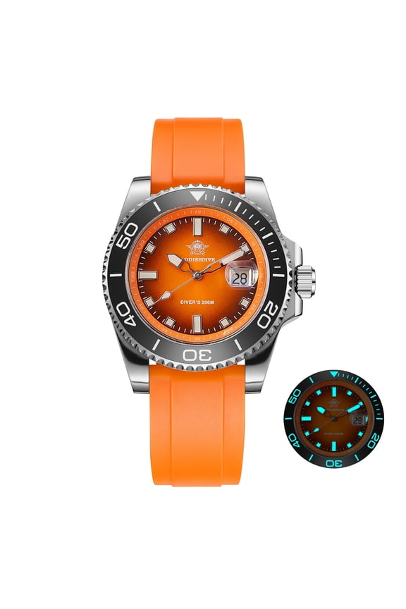 Professional Dive Watch for Men - 200M Water Resistance, Ceramic Bezel, Luminous, 41mm Japanese Quartz Watch for Swimming, Diving and Outdoor Adventure