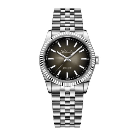 ADDIESDIVE Men's Luxury Analog Watch with Sapphire Crystal, Dive 100m Waterproof, VH31 Smooth Sweep Second, Super Luminous, Stainless Steel Diver's Style Watch