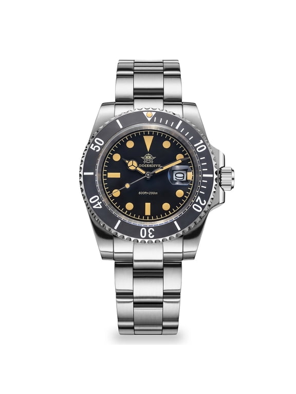 Professional Diver Watch for Men 200M Waterproof, Ceramic Bezel, Japanese Quartz Movement, Super Luminous Watch for Swimming & Diving