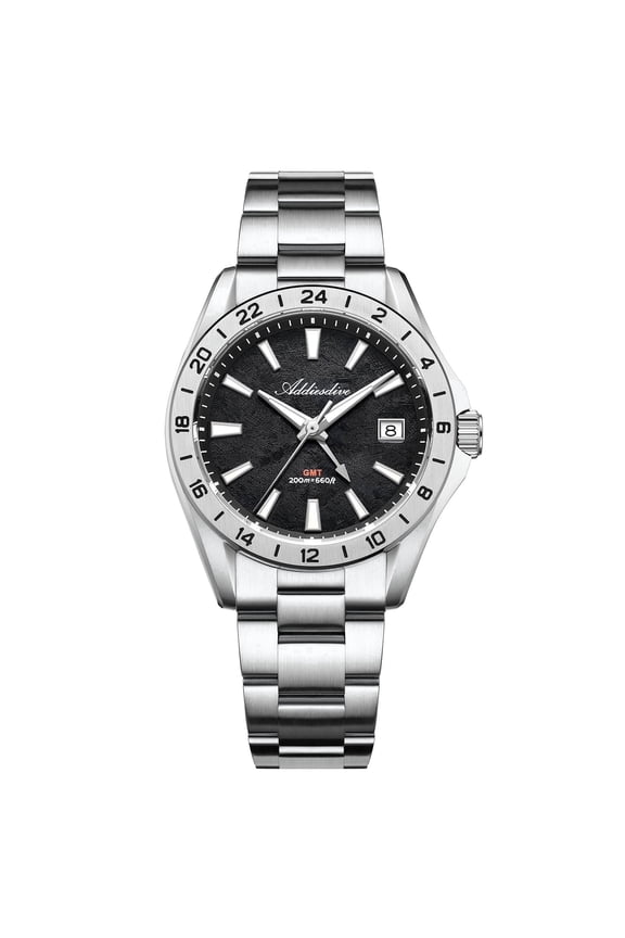 GMT Watches for Men Swiss Quartz Dive Watch 200m Waterproof Sapphire Crystal Luminous Stainless Steel Dual Time Mens Calendar Wrist Watch