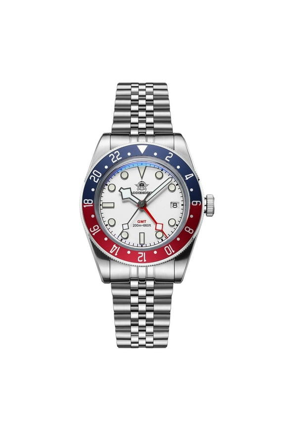 Swiss GMT Watch for Men – 200M Diver’s Waterproof, Quartz Movement Watches,316L Stainless Steel, BGW9 Super-LumiNova & Unidirectional Bezel