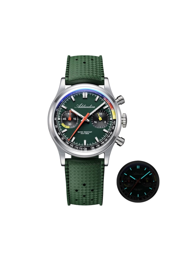 Watches for Men, Luxury Chronograph Analog Quartz Watch 100M Dive Watch Japanese VK64 Movement, Luminous 316L Stainless Steel Industrial Vintage Sport Watch with Panda Dial