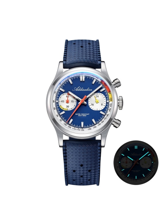 Watches for Men, Luxury Chronograph Panda Dial Watch, 100M Waterproof Dive Watch, Japanese Quartz Movement 316L Steel,Luminous, Heritage-Style Sport Mens Wristwatch