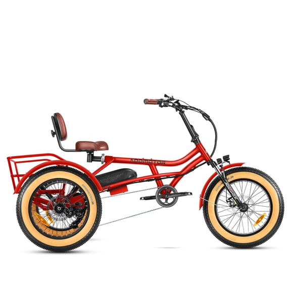 ADDMOTOR ARISETAN Electric Trike for Adults, 750W Rear Motor Electric Tricycle, 85MI 48V 20AH UL2849 Etrike, 380lbs, Semi-Recumbent Three Wheel Electric Bike for Seniors, Parking Brake & Differential