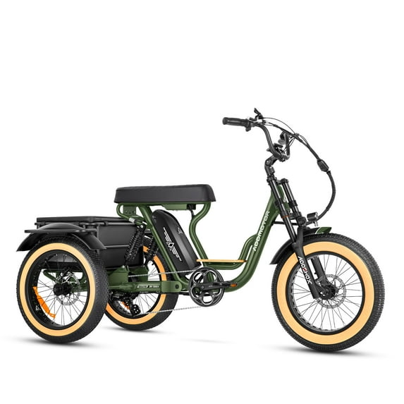 ADDMOTOR Electric Trike for Adults, 750W Rear Drive Electric Tricycle, 85MI 48V 20AH 20'' Dual Suspension Etrike, SOLETRI M-366X Banana Seat 3 Wheel Electric Bike for Seniors with Differential